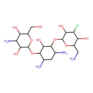 3'-chloro-3'-deoxykanamycin A structure