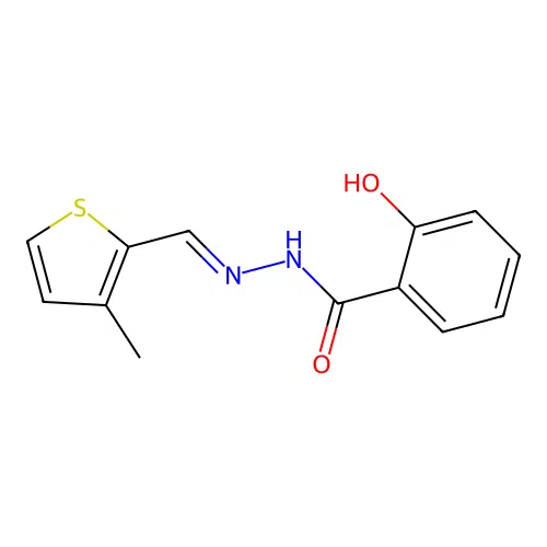 2-hydroxy-N'-[(3-methyl-2-thienyl)methylene]benzohydrazide structure