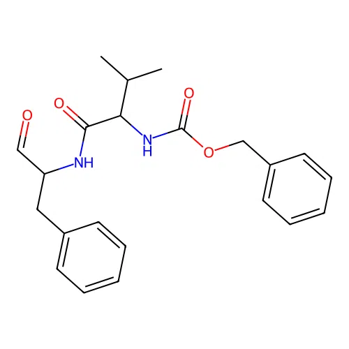 Carbobenzoxy-valinyl-phenylalaninal structure