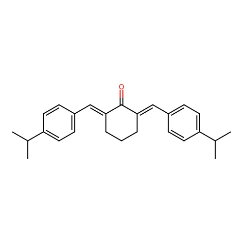 (2E,6E)-2,6-bis[(4-propan-2-ylphenyl)methylidene]cyclohexan-1-one structure