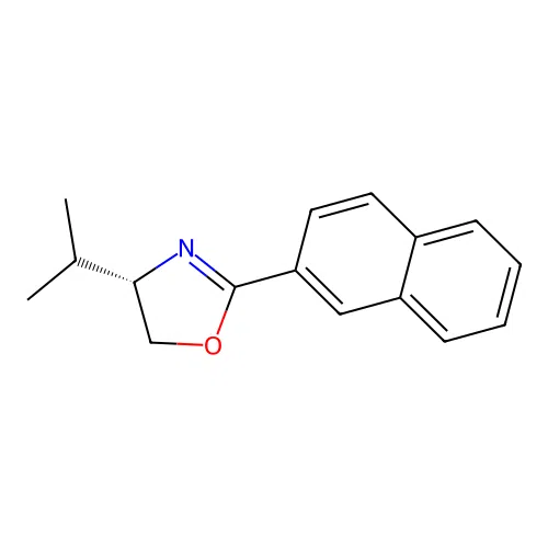 (S)-4-Isopropyl-2-(naphthalen-2-yl)-4,5-dihydrooxazole structure