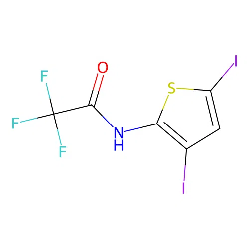 N-(3,5-diiodo-2-thienyl)-2,2,2-trifluoroacetamide structure
