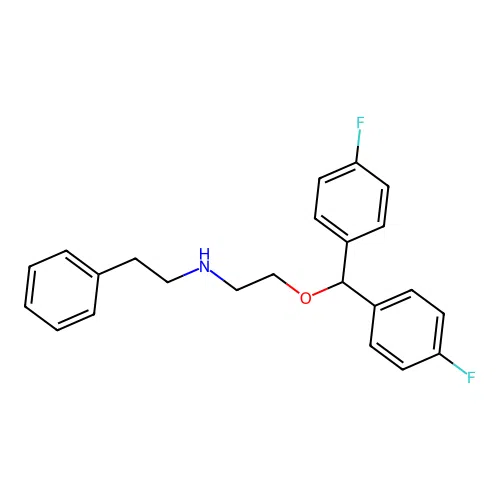 N-[2-[bis(4-fluorophenyl)methoxy]ethyl]-2-phenylethanamine structure