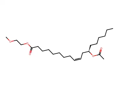 Methyl cellosolve acetyl ricinoleate structure