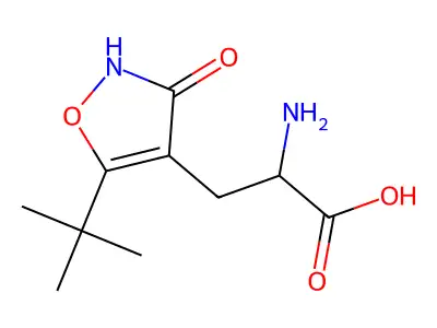 2-Amino-3-(3-hydroxy-5-tert-butylisoxazol-4-yl)propanoic acid structure