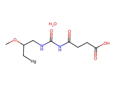Methoxyhydroxymercuripropylsuccinylurea structure