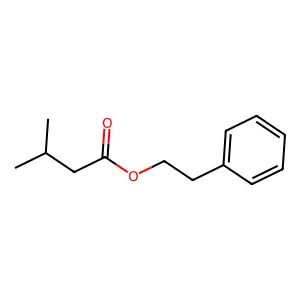 Phenylethyl isovalerate structure