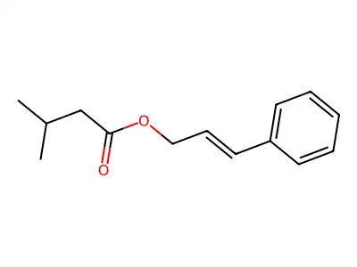 3-Methylbutanoic acid 3-phenyl-2-propenyl ester structure