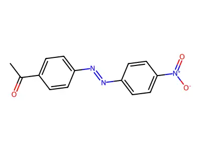 Ethanone, 1-[4-[(1E)-2-(4-nitrophenyl)diazenyl]phenyl]- structure