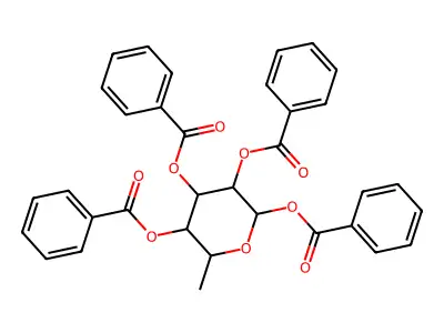 1,2,3,4-Tetra-O-benzoyl-L-fucopyranose structure