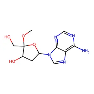 2'-Deoxy-4'-methoxyadenosine structure