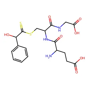 S-D-Dithiomandeloylglutathione structure