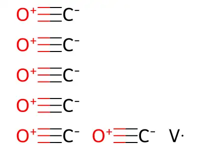 Vanadate(1-), hexacarbonyl-, (OC-6-11)- structure