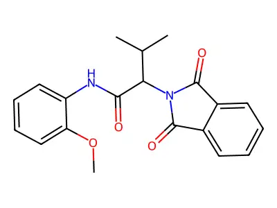 2-(1,3-dioxoisoindol-2-yl)-N-(2-methoxyphenyl)-3-methylbutanamide structure