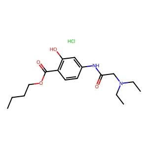 Salicylic acid, 4-(2-(diethylamino)acetamido)-, butyl ester, hydrochloride structure