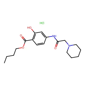 Salicylic acid, 4-(2-piperidinoacetamido)-, butyl ester, hydrochloride structure