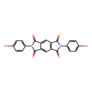2,6-Bis-(4-hydroxy-phenyl)-pyrrolo[3,4-f]isoindole-1,3,5,7-tetraone structure