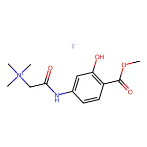 Ammonium, (4-carboxy-3-hydroxycarbanilinomethyl)trimethyl-, iodide, methyl ester structure