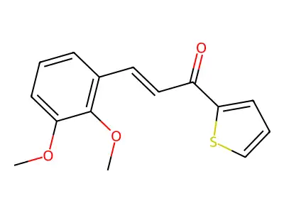 (2E)-3-(2,3-Dimethoxyphenyl)-1-(thiophen-2-yl)prop-2-en-1-one structure