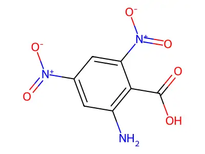 2-Amino-4,6-dinitrobenzoic acid structure
