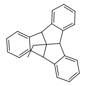 Ethyl tribenzocentrotriquinacene structure