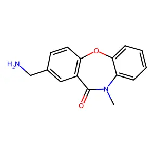 2-Aminomethyl-10-methyl-dibenz(b,f)(1,4)oxazepin-11-(10H)-one structure