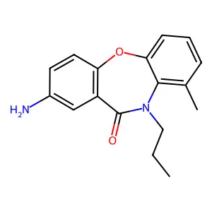 2-Amino-9-methyl-10-propyl-dibenz(b,f)(1,4)oxazepin-11-(10H)-one structure