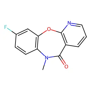 9-Fluoro-6-methyl-pyrido(2,3-b)(1,5)benzoxazepin-5(6H)-one structure