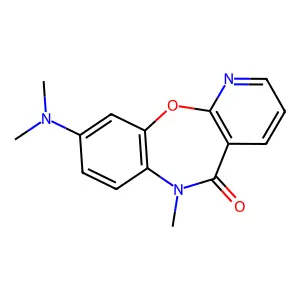 9-Dimethylamino-6-methyl-pyrido(2,3-b)(1,5)benzoxazepin-5(6H)-one structure