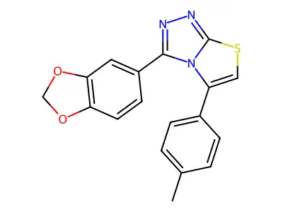 Thiazolo(2,3-c)-1,2,4-triazole, 3-(1,3-benzodioxol-5-yl)-5-(4-methylphenyl)- structure