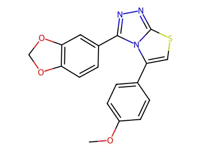 Thiazolo(2,3-c)-1,2,4-triazole, 3-(1,3-benzodioxol-5-yl)-5-(4-methoxyphenyl)- structure
