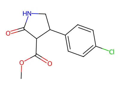 Methyl 4-(4-chlorophenyl)-2-oxopyrrolidine-3-carboxylate structure