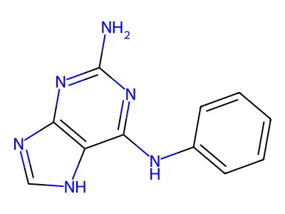 N6-phenyl-9H-purine-2,6-diamine structure