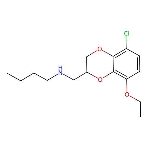N-[(5-chloro-8-ethoxy-2,3-dihydro-1,4-benzodioxin-2-yl)methyl]butan-1-amine structure