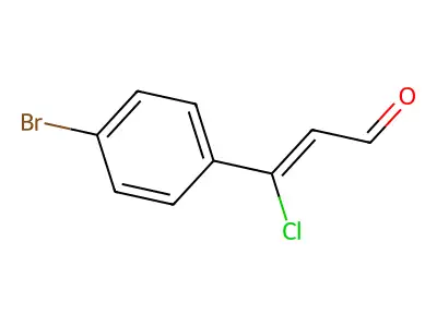 3-(4-Bromophenyl)-3-chloro-2-propenal structure