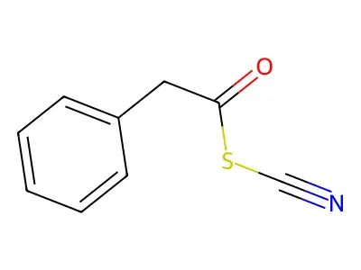 Benzeneethanethioicacid,anhydrosulfidewiththiocyanicacid structure