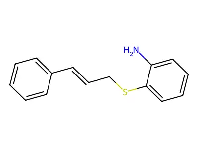 2-(3-Phenylprop-2-enylsulfanyl)aniline structure