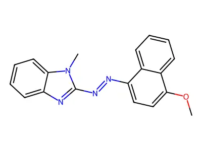 1H-Benzimidazole, 2-[(4-methoxy-1-naphthalenyl)azo]-1-methyl- structure
