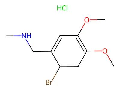 ((2-Bromo-4,5-dimethoxyphenyl)methyl)(methyl)amine hydrochloride structure