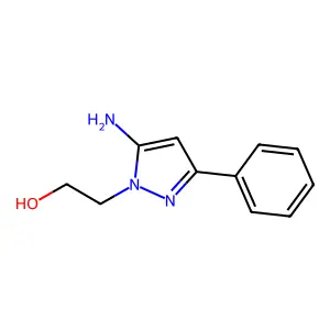 2-(5-amino-3-phenyl-1H-pyrazol-1-yl)ethan-1-ol structure