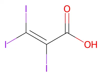 2-Propenoic acid, 2,3,3-triiodo- structure