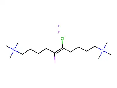 Ammonium, (5-chloro-6-iodo-5-decenylene)bis(trimethyl-, diiodide structure