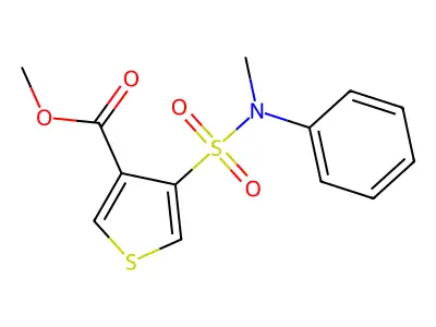 3-Thiophenecarboxylic acid, 4-((methylphenylamino)sulfonyl)-, methyl ester structure