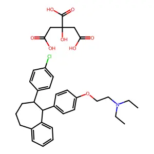 C29H34ClNO.C6H8O7.1/2H2O structure