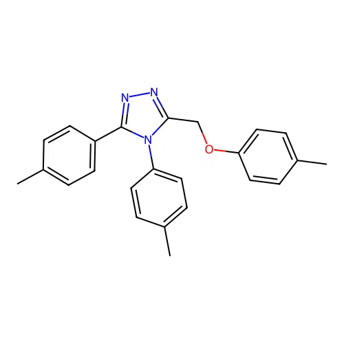 4H-1,2,4-Triazole, 4,5-bis(4-methylphenyl)-3-((4-methylphenoxy)methyl)- structure
