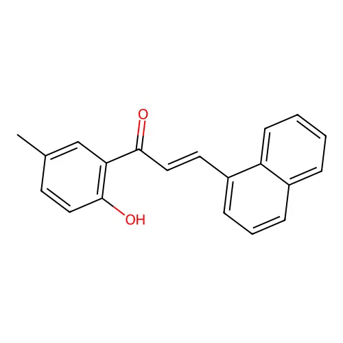 (E)-1-(2-hydroxy-5-methylphenyl)-3-naphthalen-1-ylprop-2-en-1-one structure