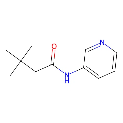 3,3-dimethyl-N-pyridin-3-ylbutanamide structure