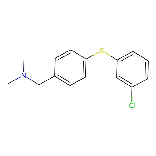 N-{4-[(3-chlorophenyl)sulfanyl]benzyl}-N,N-dimethylamine structure