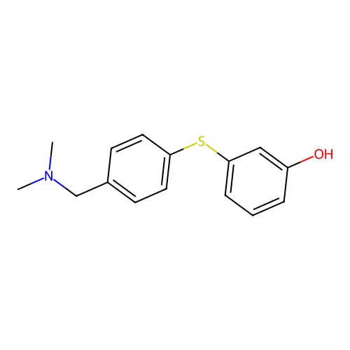 3-({4-[(Dimethylamino)methyl]phenyl}sulfanyl)phenol structure