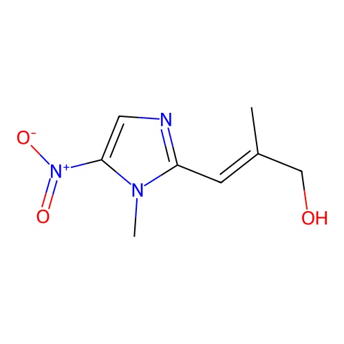 2-Methyl-3-(1-methyl-5-nitro-1H-imidazol-2-yl)-2-propen-1-ol structure